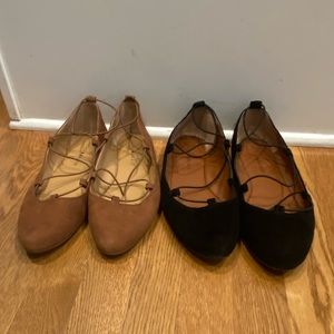 Lace up flats